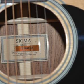 Sigma SD28CE Acoustic Electric, Solid Spruce Top, B-Band Electronics image 4
