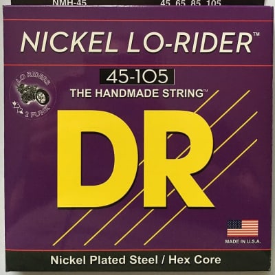 DR NMH-45 Nickel Lo-Riders BASS Guitar Strings (45-105) medium gauge image 4