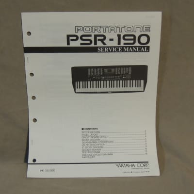 Yamaha Portatone PSR-190 Service Manual [Three Wave Music]