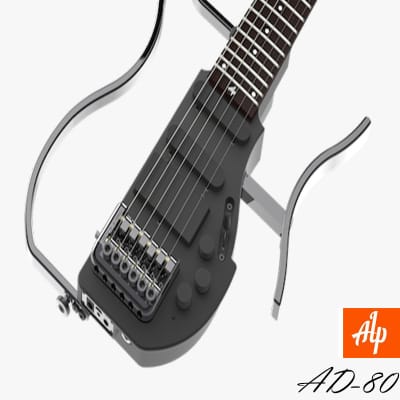 ALP AD-80 Foldable Headless Travel Guitar Silent guitar (Built-in Headphone Amplifier with Gig Bag) image 5