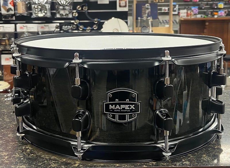 Mapex MPML4550BMB MPX 14x5.5" Maple Snare Drum Transparent Midnight Black image 1