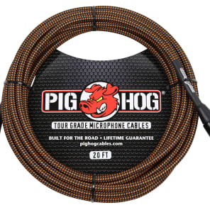 Pig Hog PHM20ORG Woven XLR Mic Cable - 20'