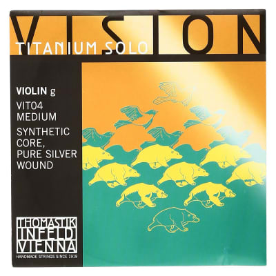 VIT04 Vision Titanium Solo Silver-Wound Synthetic Core 4/4 Violin String - G (Medium)