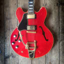 1970's Lefthanded Gibson ES-355 Cherry Refin with hard shell case