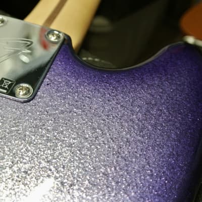 Fender Duo Sonic MIM Player series  HS 2019 custom large flake silver purple burst image 11