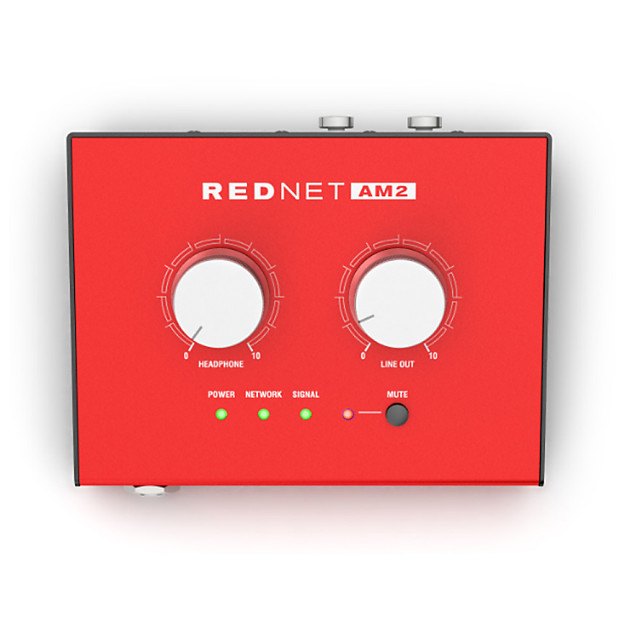 Focusrite Rednet AM2 Stereo Dante Headphone Amplifier Audio Monitoring Unit image 1