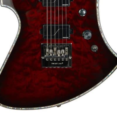 B.C.RICH Mockingbird Extreme Exotic with Evertune Bridge - Quilted Maple Top, Black Cherry image 3