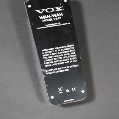 Vox V847A Wah with 9V Jack 2007 - Present - Black / Chrome