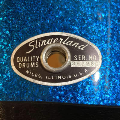 Slingerland 8" and 10" concert toms 70s or 80s - Blue Sparkle image 13
