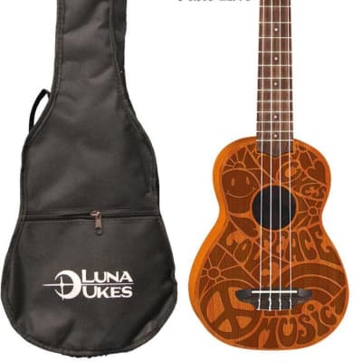 Luna Guitars Peace Love Ukulele, UKE PCE image 2