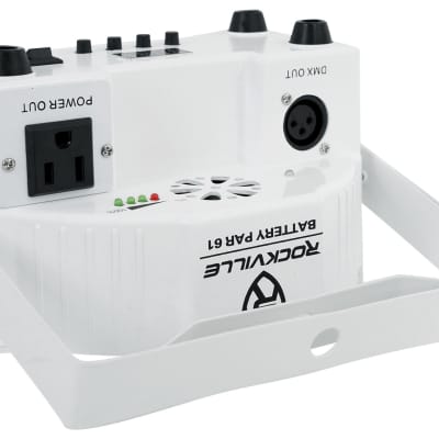 Rockville BATTERY PAR 61 White Rechargeable RGBWA+UV DMX DJ Wash Light+Remote image 8
