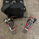 DW DWCP5002TDL3 5000 Series Delta II Accelerator Lefty Bass Drum Pedal with Solid Footboard and Bag 2010s - Black/Red