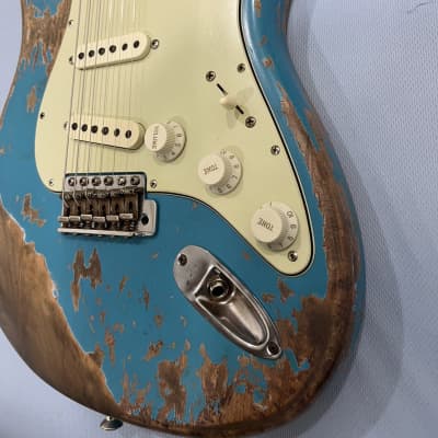 Fender 90s Custom Shop neck Starcaster rebuilt Taos Turquoise Relic for sale