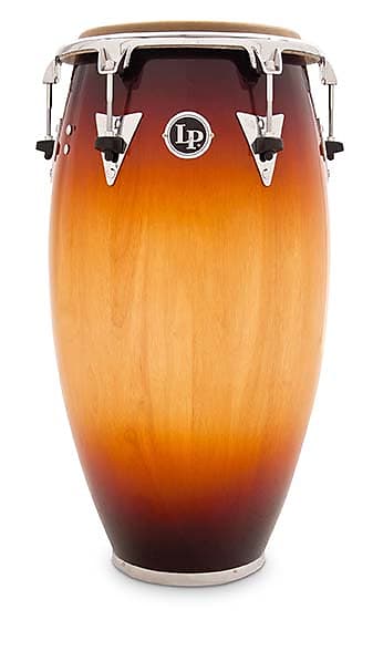 Latin Percussion LP559T-VSB Classic Top Tuning 11-3/4" Wood Conga Drum, Vintage Sunburst/Chrome image 1