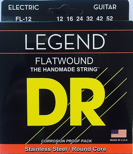 DR FL-12 Legend Flatwound Light Electric Guitar Strings 12-52 image 1