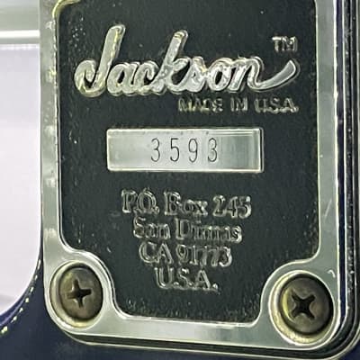 Vintage 1987 USA Jackson Charvel Strat Guitar Cobalt Blue 9/21/1987 Single Pickup 1Hum Matching Work Order Number image 7