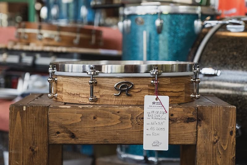 Angel Drums 'Pam' Pancake Drum in Red Oak/Rosewood - 3.5x14 image 1