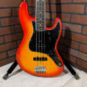 Fender Rarities Flame Ash Top Jazz Bass 4 String - Plasma Red Burst - Open-box