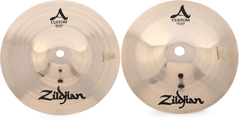 Zildjian 8 inch A Custom Splash Cymbal  Bundle with Zildjian 6 inch A Custom Splash Cymbal image 1