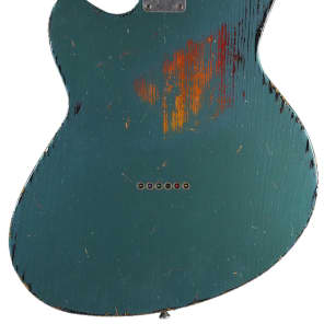 Novo Serus T Guitar - Custom HH - Ocean Turquoise over 3 Tone Sunburst image 4
