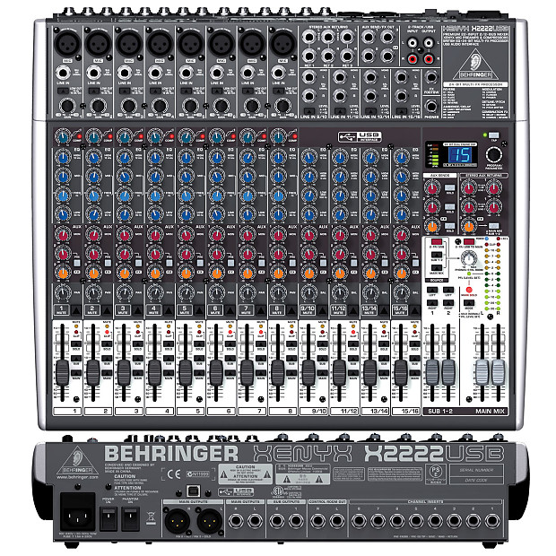 Behringer Xenyx X2222USB 22-Input Mixer with USB Interface | Reverb