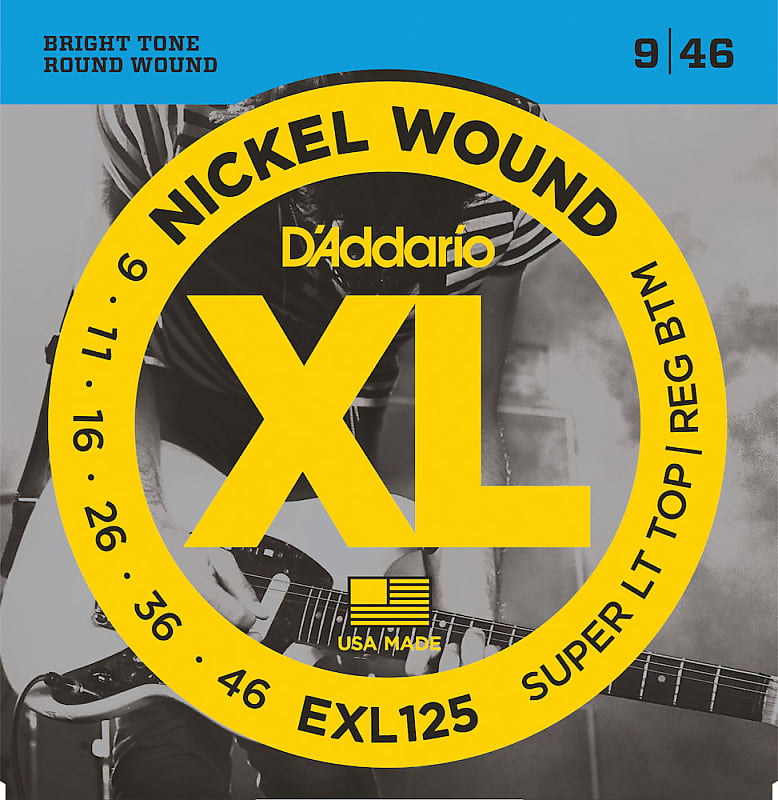 D'Addario EXL125 Nickel Wound Guitar Strings Super Light Top/Reg Bottom 09-46 image 1
