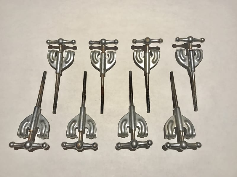 1920's - 1930's - Bass Drum Tension Rods with Claws  (Set of 8) image 1