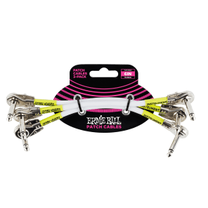 Ernie Ball P06052 Right-Angle Pancake Patch Cables - 6" (3-Pack)