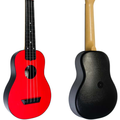 Flight TUS35 Red Travel Soprano Ukulele New - plastic and a laminate linden top - red image 4