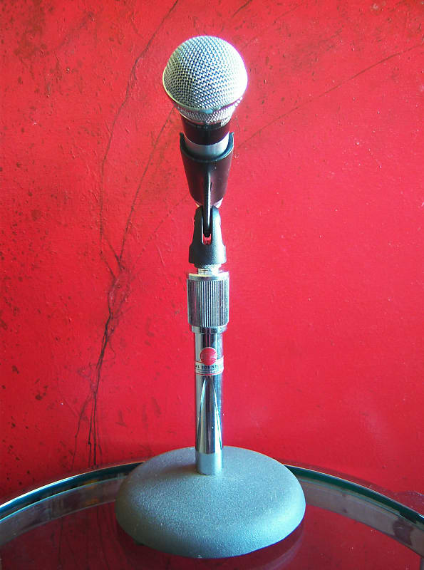 Vintage 1960's Atlas Sound DS7 cast iron adjustable desk stand w