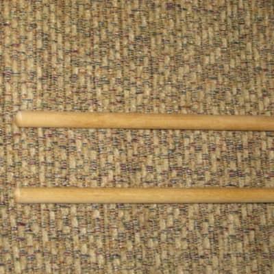 one pair new old stock (but ONE head has visible impressions) Mike Balter MB8B (8B) Hard Keyboard Mallets, 7/8" rosewood round HEADS and natural birch HANDLES - mid to late 1990s (+ packaging) Unwound Series image 10