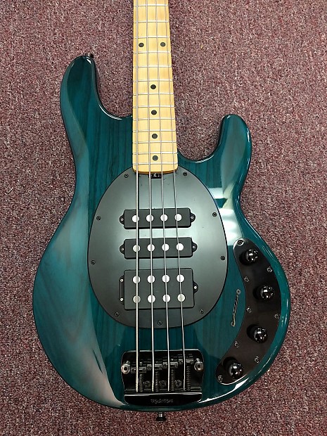 Ernie Ball Music Man StingRay Bass 4 HS Custom 2006 Aqua Nordstrand OHSC Rare