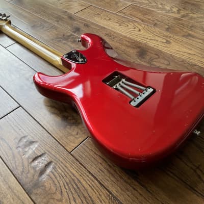 1990 Fender ST-72 Stratocaster 1972 Reissue Electric Guitar Candy Apple Red MIJ Fujigen image 10