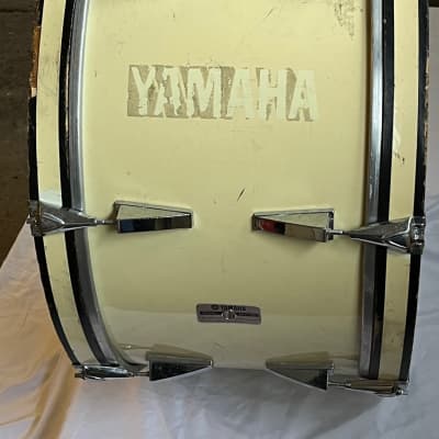 Yamaha Vintage Yamaha 24 x 12" Marching Bass  Drum  - White MIJ image 3