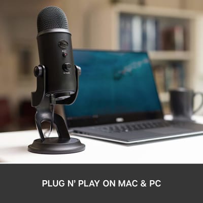 Blue Mic Yeti USB Blackout - Plug and Play Pro Microphone for Recording & Streaming on PC and Mac image 3