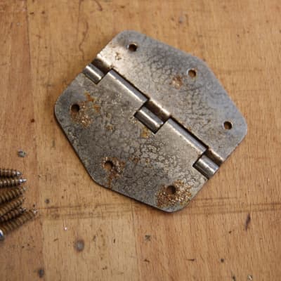 x2 Genuine 1977 Rhodes Mk1 Stage 73-Key Hardware Case Hinges and Screws for Electric Piano Mark I (Suitable parts for 1975-1979) image 3