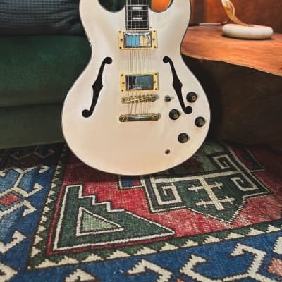 Aria Pro II TA-40 Semi-Hollow Electric Guitar in Pearl White for sale