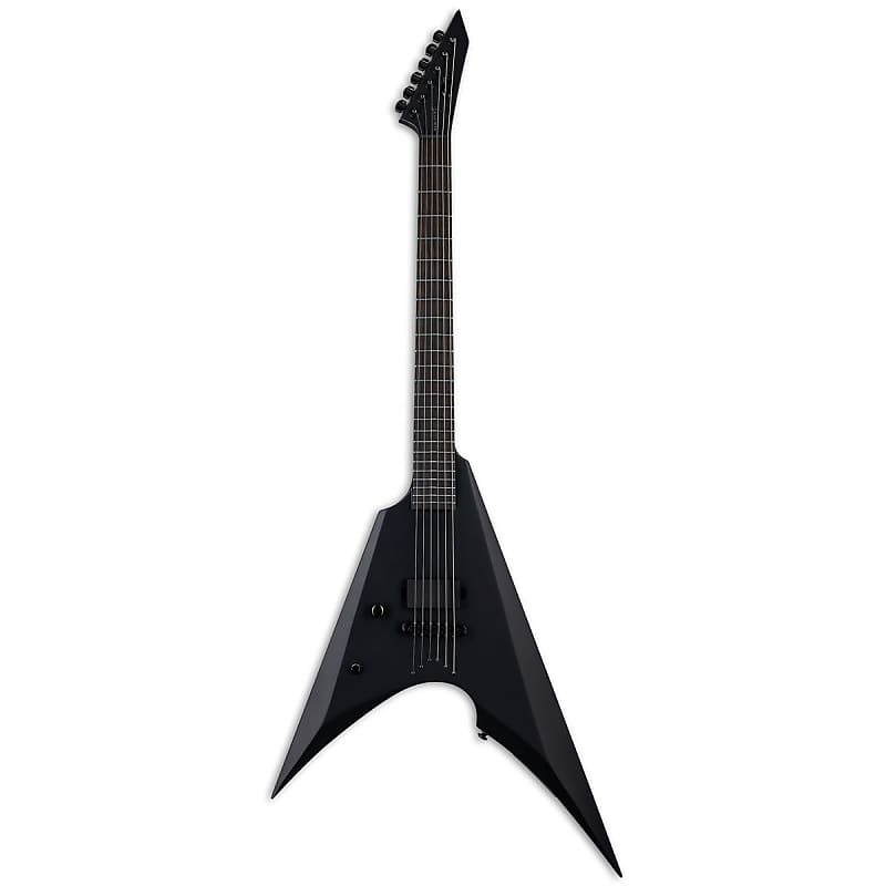 ESP LTD Arrow NT LH Black Metal Black Satin Left Handed | Reverb