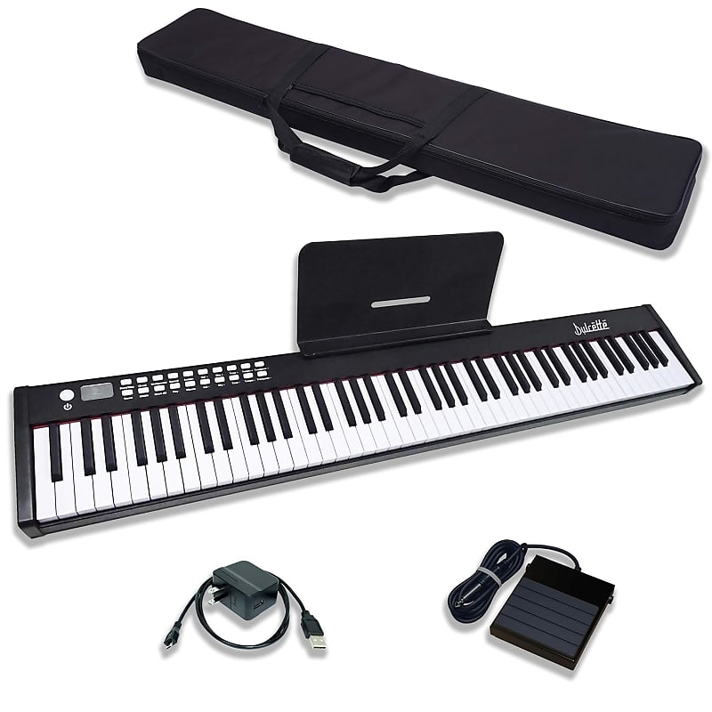88Key Portable Piano Keyboard BuiltIn Speakers Reverb