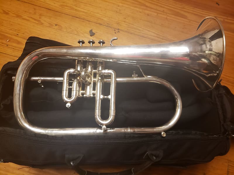 Getzen 895S Silver Flugelhorn With ProTec Triple Case! Reverb