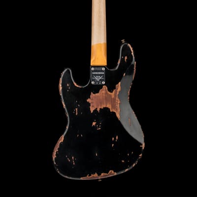 Fender Custom Shop Limited Edition Custom Jazz Bass Heavy Relic - Aged Black #68647 image 4