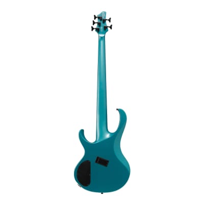 Ibanez BTB605MSCEM 5-String Electric Bass Guitar with Case (Right-Hand, Cerulean Aura Burst Matte) image 6