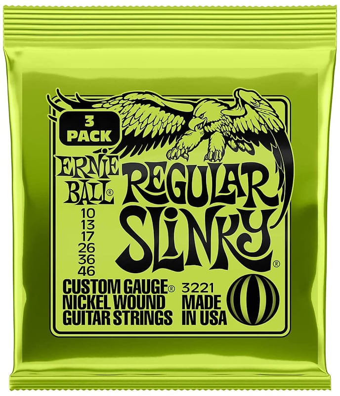 Ernie Ball 3221 Regular Slinky Nickel Wound Electric Guitar Strings 3-Pack 2020 Silver image 1