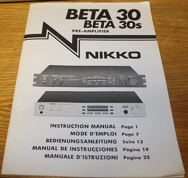 NIKKO Beta 30 Vintage Hi Fi Stereo Preamplifier.