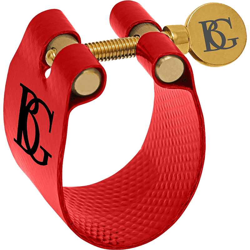 BG LFA9 Ligature with Cap for Alto Saxophone - Flex Fabric Red Made in France Red image 1