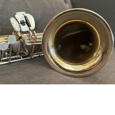 Guardala Pro-Custom Alto Sax 401CL mid-90s - Clear Lacquer Over Goldbrass with Triple Silver Plated Keys image 8