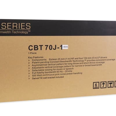JBL CBT 70J-1 500w White Swivel Wall Mount Line Array Column Speaker+Headset Mic image 4
