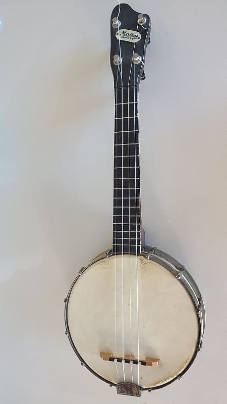 Maxitone Soprano banjolele 1930s black | Reverb