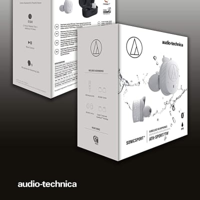 Audio-Technica ATH-SPORT7TWGY SonicSport Wireless In-Ear Headphones, Gray image 6