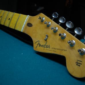 Genuine Fender Relic Strat neck Scalloped fretboard Aged finish